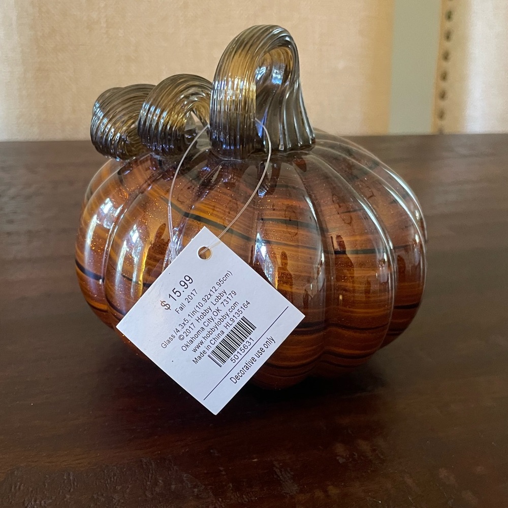 Hobby Lobby Fall 2017 Glass Decorative Pumpkin
